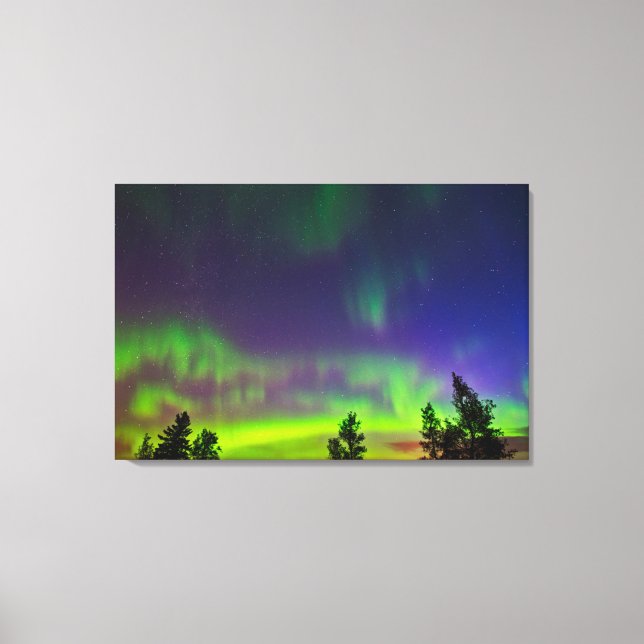 Toile Aurores boréales | Manitoba Canada (Recto)