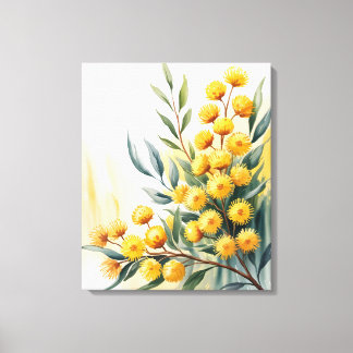 Toile Australie — Aquarelle Golden Wattle