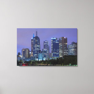 Toile Australie, Victoria, Melbourne, skyline le long