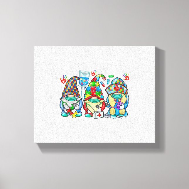 Toile Autisme Nurse Gnome (Recto)