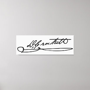 Toile Autographe signature de Davy Crockett