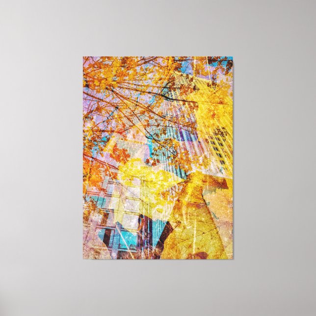 Toile Automne Abstrait (Recto)