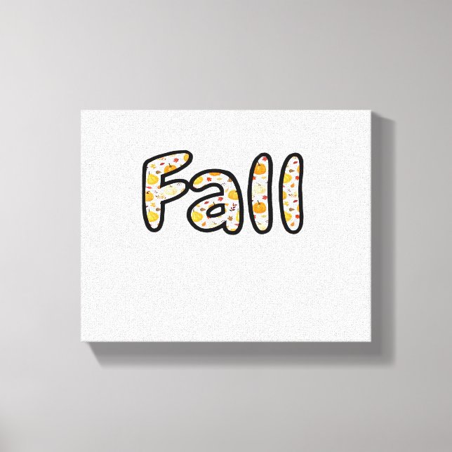 Toile Automne avec Arrière - plan Citrouille Automne Sai (Recto)