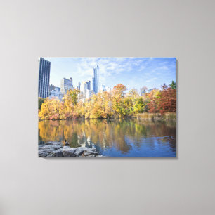 Toile Automne Dans Le Beau Central Park Lake New York Ci