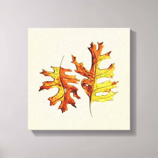 Toile Automne Feuilles Belle Aquarelle Art (Recto)