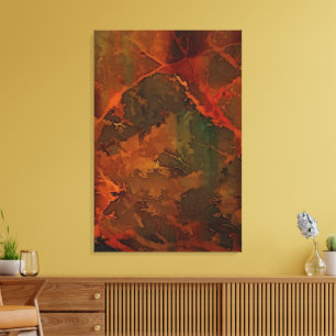 Toile Automne profond Terre riche automne Abstrait