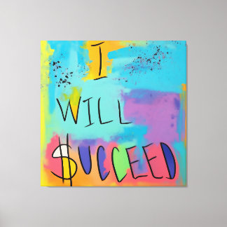 Toile Autonomisation et succès : une affirmation colorée