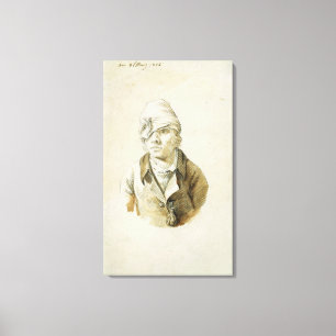 Toile Autoportrait avec Casquette et Patch oculaire