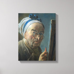 Toile Autoportrait avec un chevalet, c.1775-79