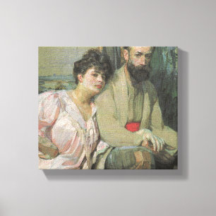 Toile Autoportrait de l'artiste et de sa femme (Kupka)