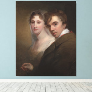 Toile Autoportrait de l'artiste peignant sa femme