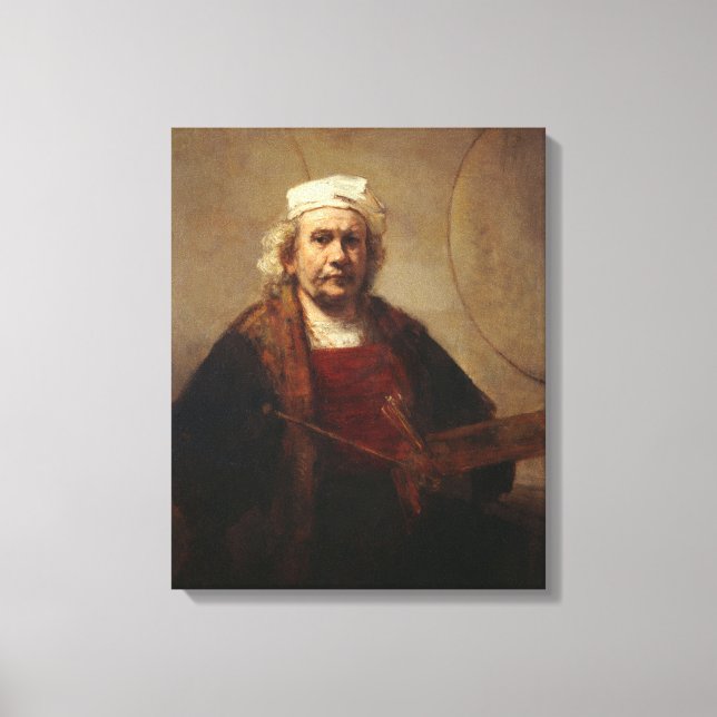 Toile Autoportrait de Rembrandt à deux cercles (Recto)