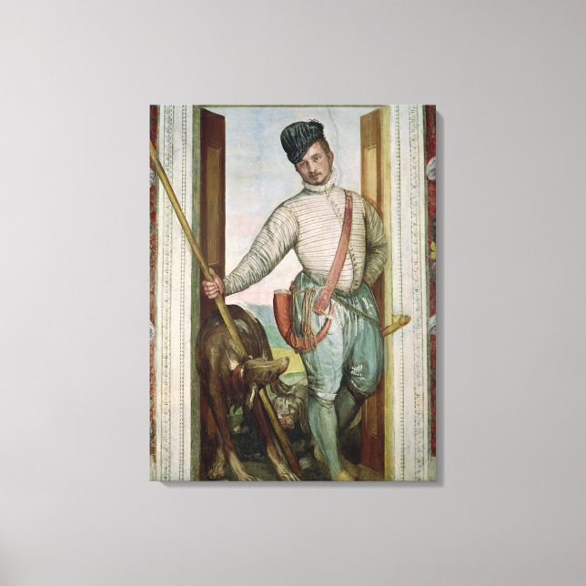 Toile Autoportrait en costume de chasse, 1562 (Recto)