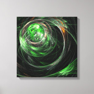 Toile Autour du monde Vert Abstrait Quad Canvas Imprimer