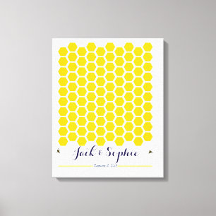 Toile Autre mariage livre d'invité signature de miel d'a