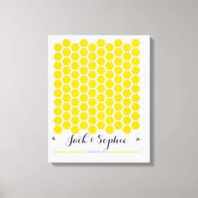 Toile Autre mariage livre d'invité signature de miel d'a (Recto)