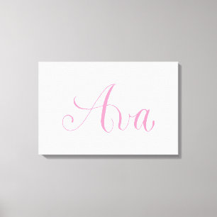 Toile Ava - conception moderne de nom de calligraphie