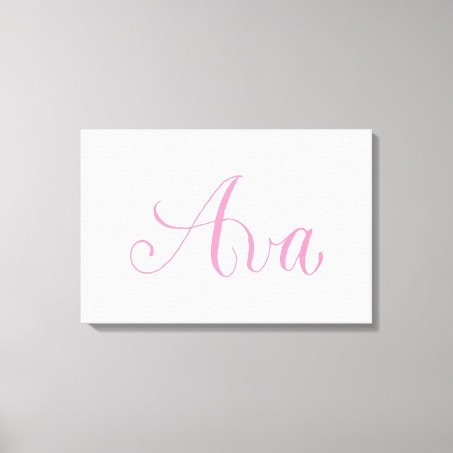 Toile Ava - Moderne Calligraphie Nom Design (Recto)