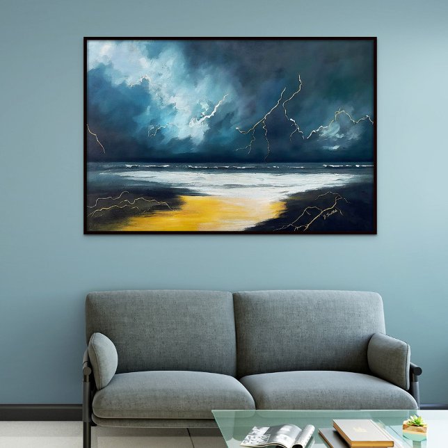 Toile Avant la tempête – Paysage marin abstrait (Before The Storm – Abstract Seascape)