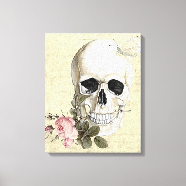 Toile Avec un rose entre mes dents (Recto)