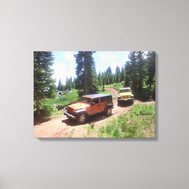 Toile aventure Jeep rubicon moutain (Recto)