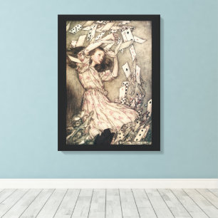 Toile Aventures d'Alice au pays des merveilles vintage p