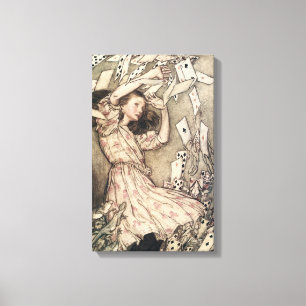 Toile Aventures vintages d'Alices au pays des merveilles