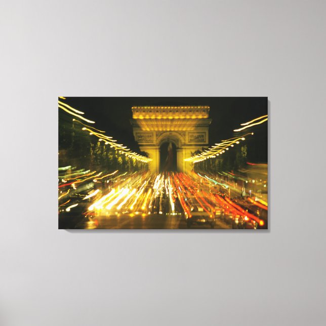 Toile Avenue des Champs-Elysees, Arc de Triomphe, (Recto)