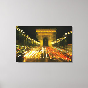 Toile Avenue des Champs-Elysees, Arc de Triomphe,