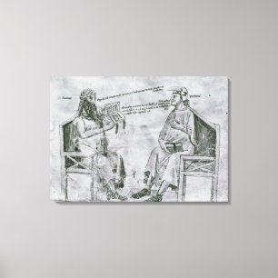 Toile Averroes dans la conversation avec le porphyre