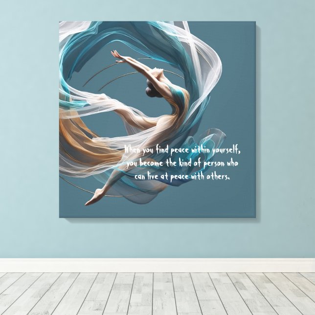 Toile Avion Air Yoga Instructeur Pilates Fitness (Insitu (Plancher de Bois))