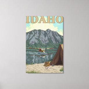Toile Avion de Bush et pêche - Idaho