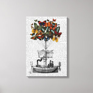 Toile Avion papillon