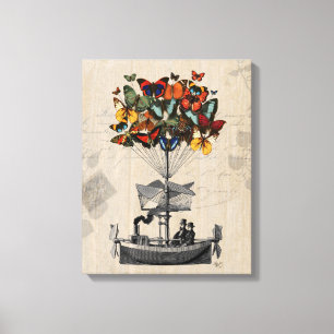 Toile Avion papillon