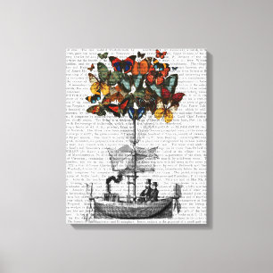 Toile Avion papillon