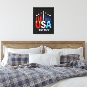 Toile Avions de chasse du 4 juillet Usa Patriotique