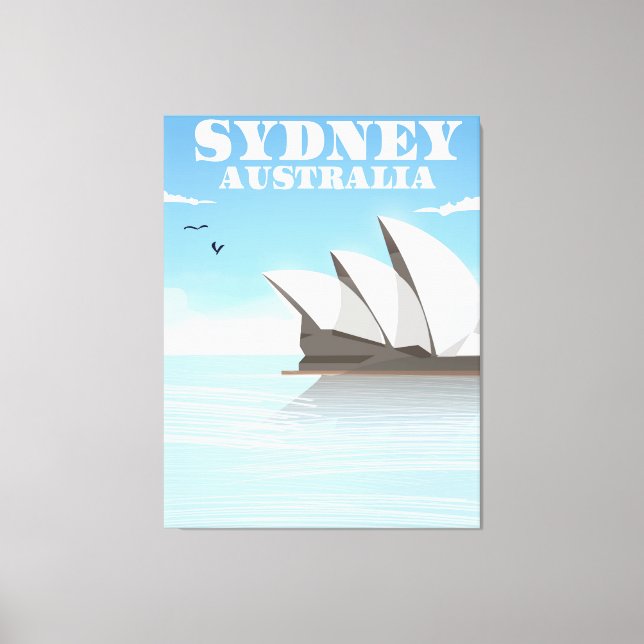 Toile Avis de voyage de Sydney Australie (Recto)