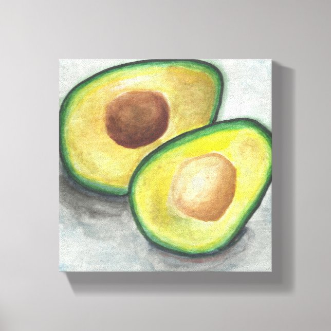 Toile Avocado en aquarelle (Recto)