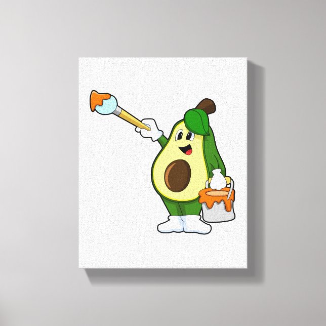 Toile Avocat en tant que peintre avec pinceau (Recto)