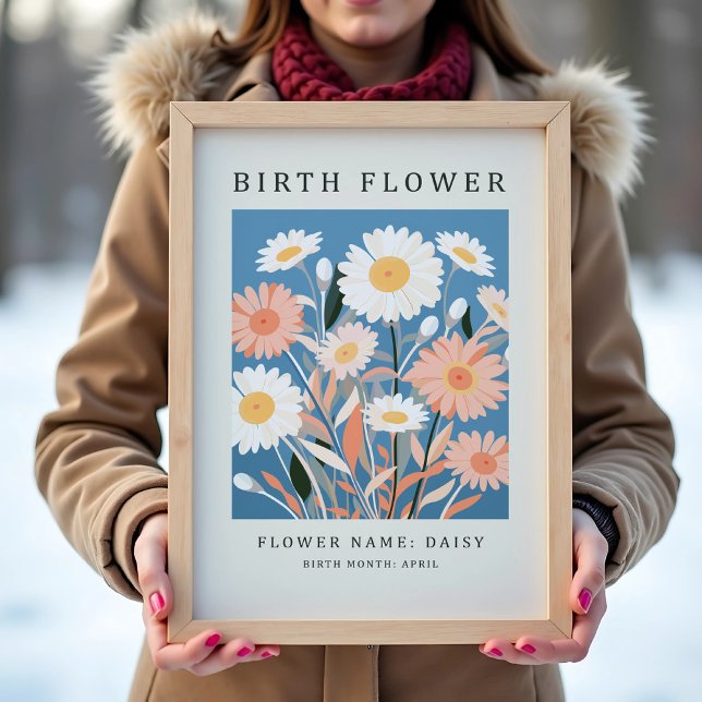 Toile Avril Mois de naissance Marché aux fleurs (Créateur téléchargé)