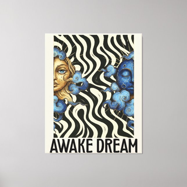Toile Awake Dream  (Sun&Moon) Stretched Canvas Print (Recto)