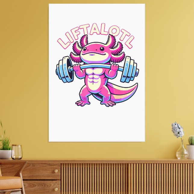 Toile Axolotl LIFTALOTL (Insitu(Salon))
