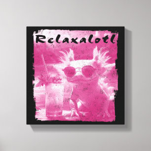 Toile Axolotl rose détendu