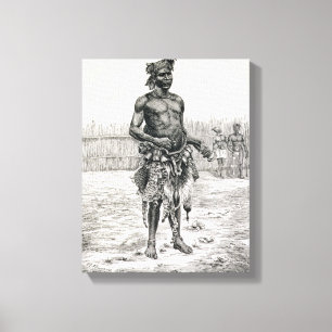 Toile Azandeh Binsa ou docteur de sorcière