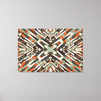 AZTEC Mexican 3 Panel Home Office Canvas Wall Art