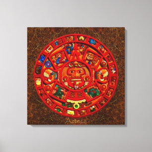 Toile AZTECA ~ Maya\Aztec Sun Calendar Art Imprimer