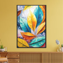 Azure Dreamscape | Peinture à la feuille céleste