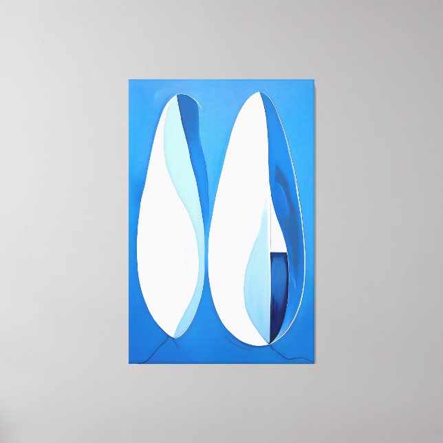 Toile Azure Geometry Serenade Abstrait (Recto)