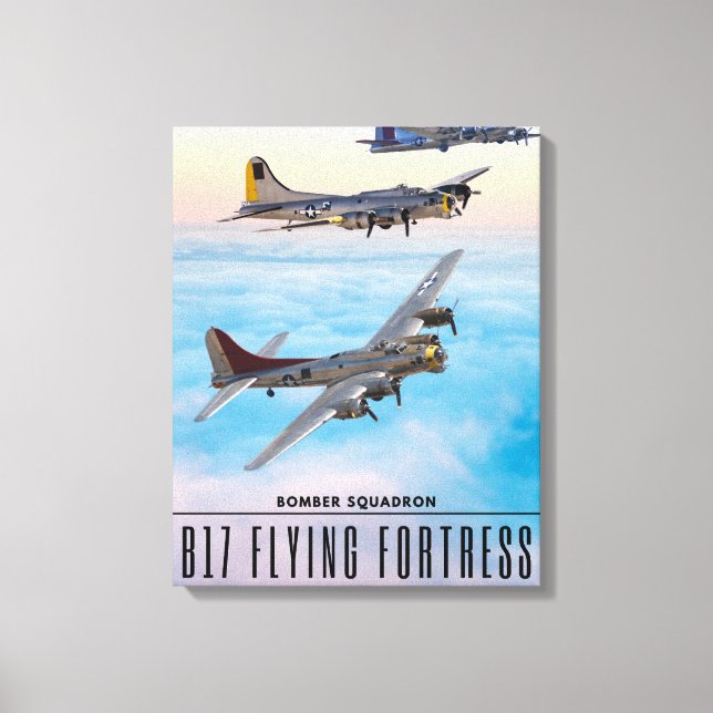 Toile B-17 SQUADRON BOMBRE FORTERESSE volant (Recto)