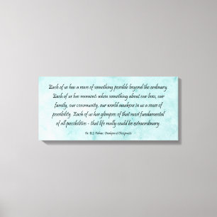 Toile B J Palmer Vie extraordinaire Chiropratique